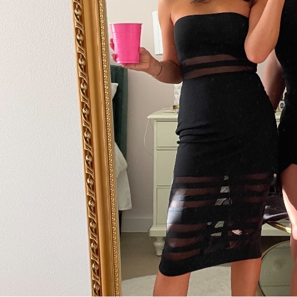 WORN ONCE superdown revolve magdalena tube mesh midi dress XS - Picture 4 of 4
